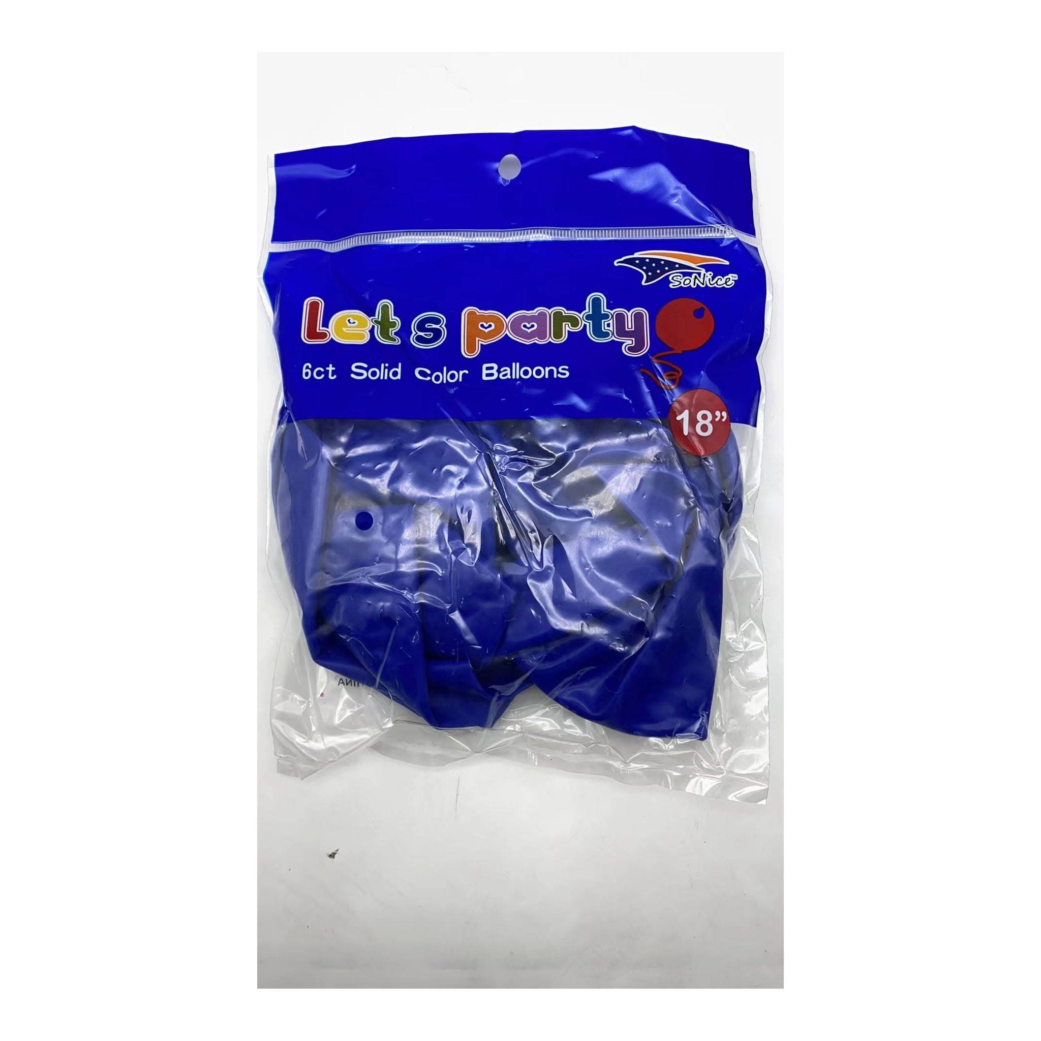 18"Balloon 6 ct Royal Blue